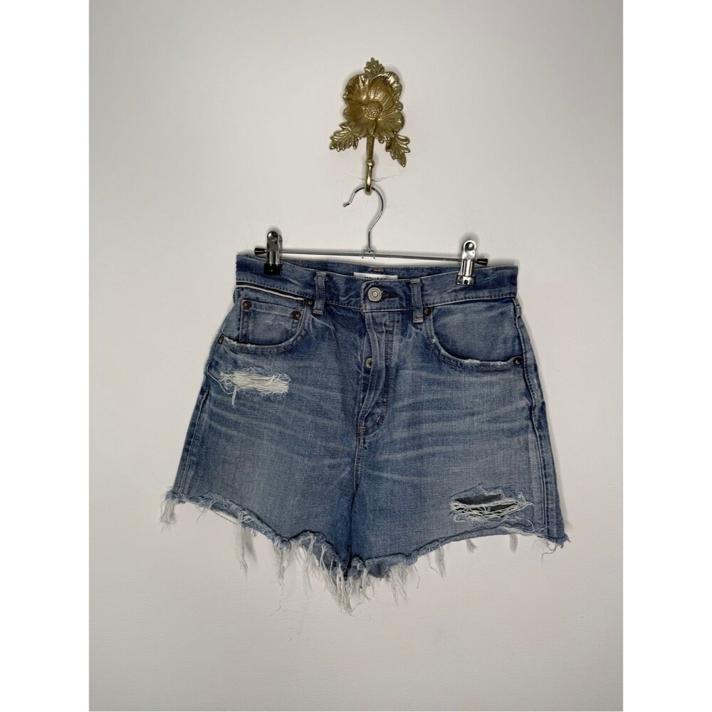 Moussy Vintage MV Pelion High Rise Distressed Cut-Off Shorts 27